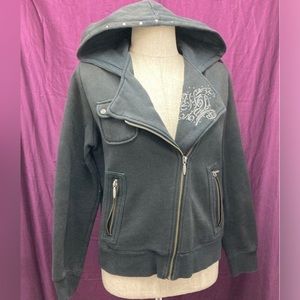 Harley Davidson Black Bling Hoodie Sweatshirt Size Medium